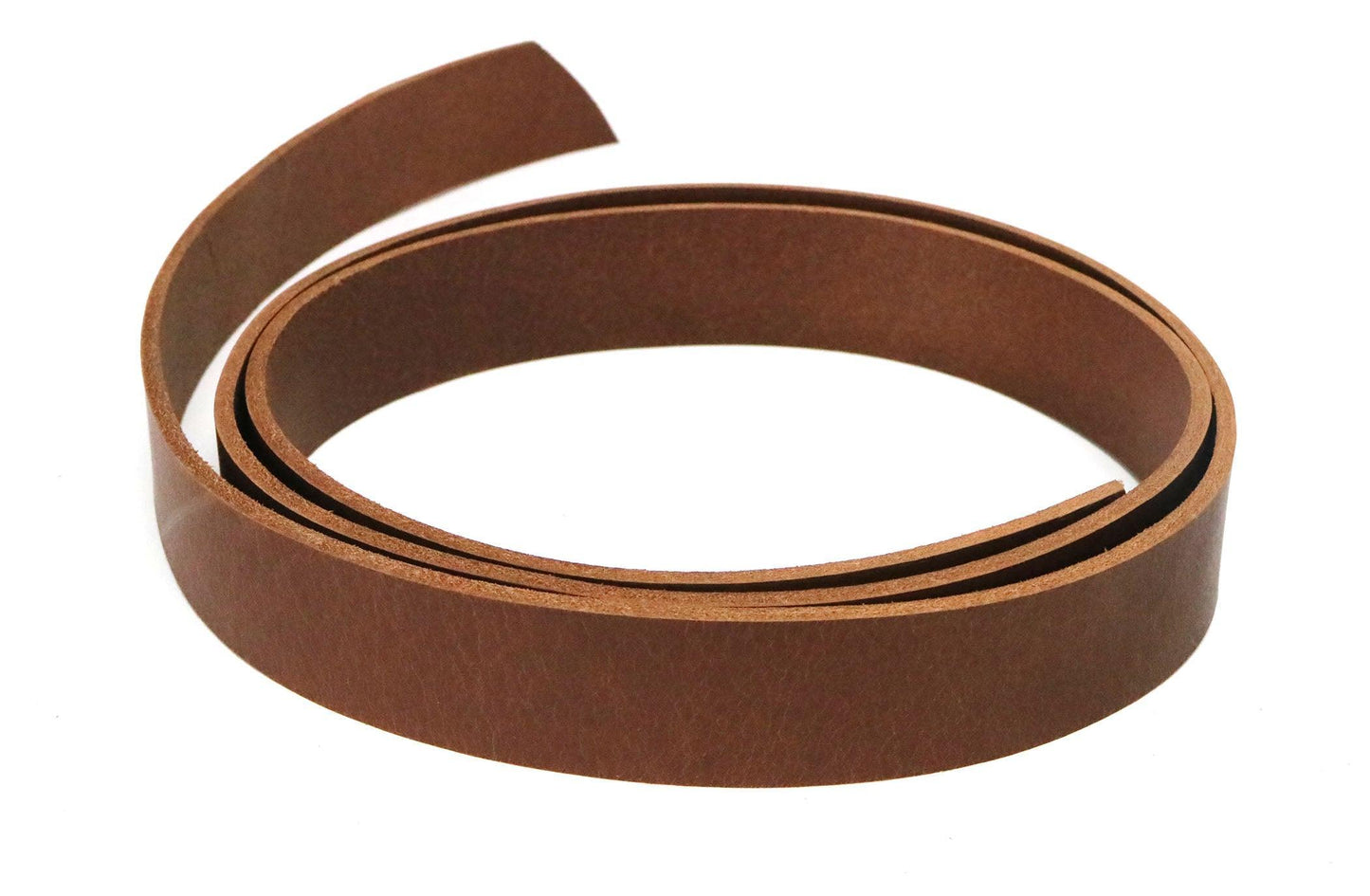 West Tan Light Brown Matte Peanut Buffalo Leather Strip, 48” - 60” Length - Stonestreet Leather