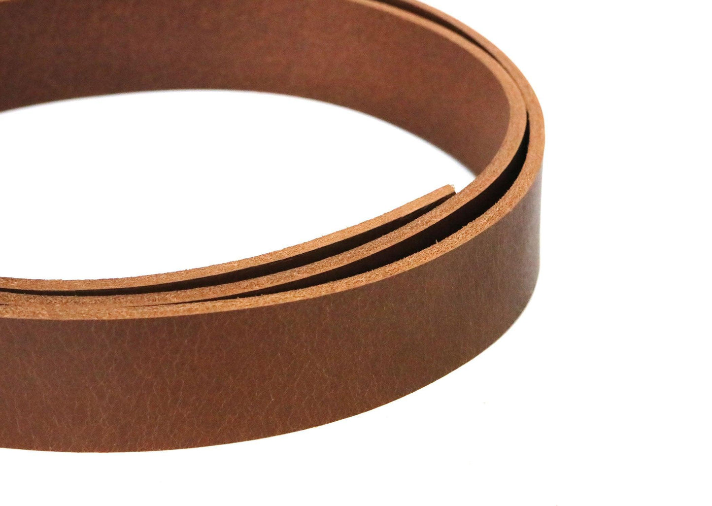 West Tan Light Brown Matte Peanut Buffalo Leather Strip, 48” - 60” Length - Stonestreet Leather