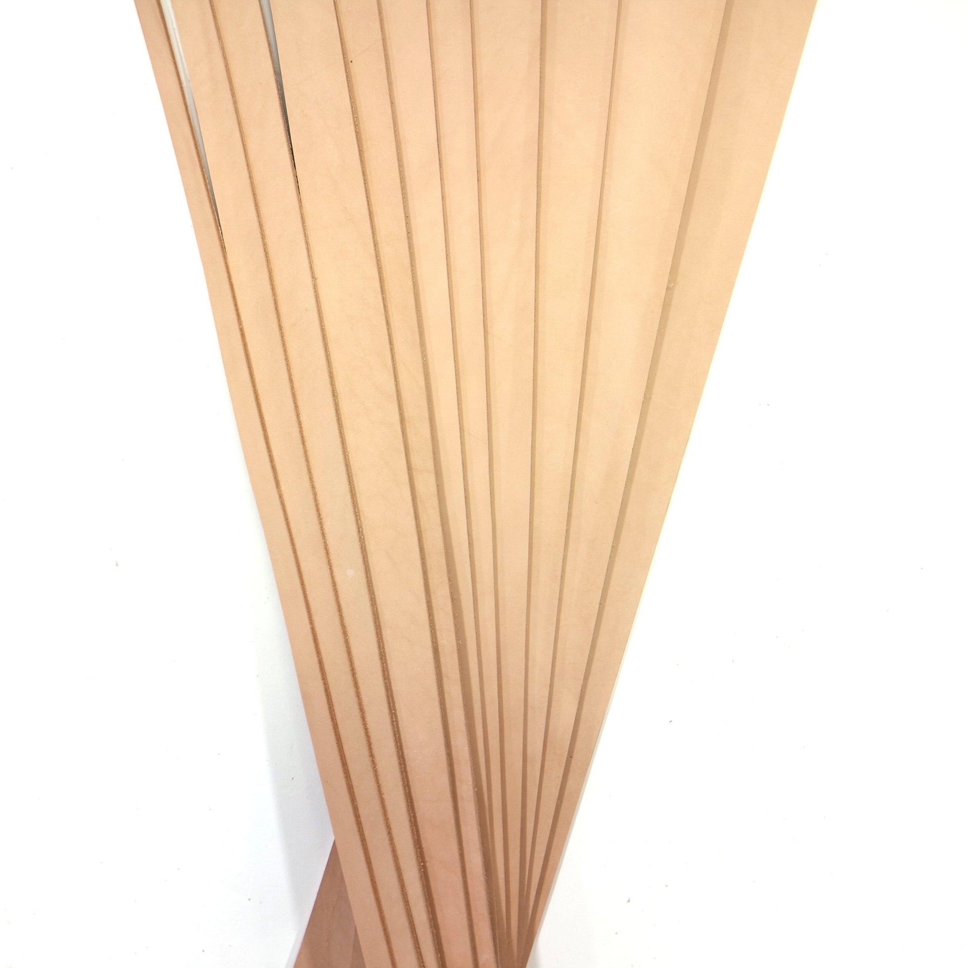 Vegetable Tanned Leather Strip, 48” - 60” in Length, Natural Veg Tan - Premium Grade Leather - Stonestreet Leather